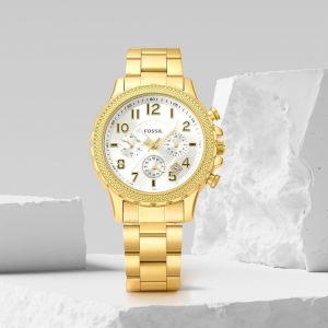 Fossi_l Bowman Chronograph Gold White