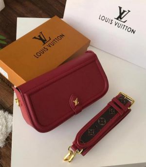 Louis_Vuitton_LV Canta Officer Pochette Bag With OG Box & Dust Bag & Shoulder Strap (Red - 1020)
