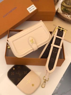 Louis_Vuitton_LV Canta Officer Pochette Bag With OG Box & Dust Bag & Shoulder Strap (White - 1022)