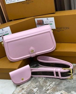 Louis_Vuitton_LV Canta Officer Pochette Bag With OG Box & Dust Bag & Shoulder Strap (Pink - 1023)