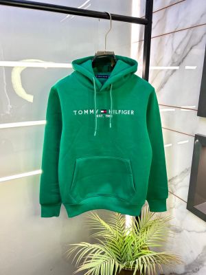 Tommy_Hilfiger Green Embroidery Print Super Premium Hoodie F3260-GR