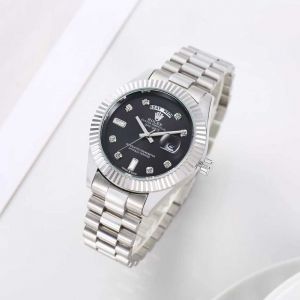 Role_x Oyster Perpetual Day Date  Diamond Silver-Black 40 Battery
