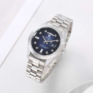 Role_x Oyster Perpetual Day Date  Diamond Silver-Blue 40 Battery