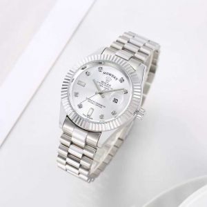 Role_x Oyster Perpetual Day Date Diamond Silver-White 40 Battery