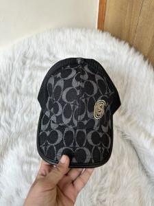 Coach_Monogram_Denim_Black_Premium_Unisex_Cap_With_Safety_Box