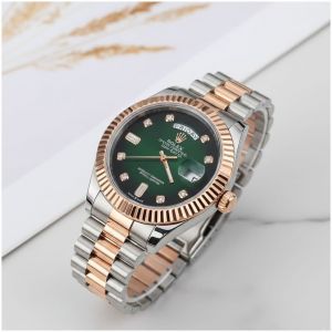 Role_x Oyster Perpetual Day Date Diamond 2Ton-Copper-Green 40 Battery