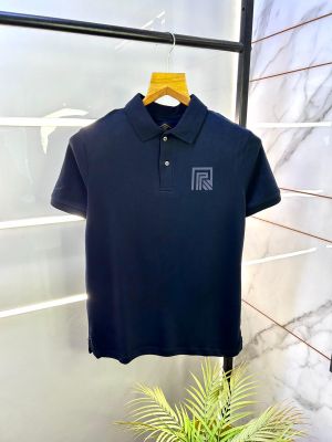 Rare Rabbit Navy Polo Premium Collar Neck T-shirt F2921-NY