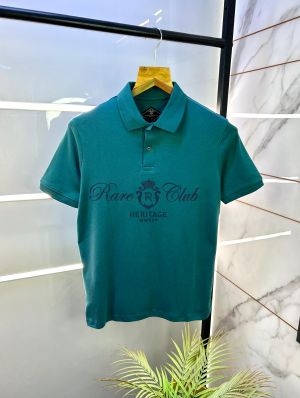 Rare Rabbit Green Polo Premium Collar Neck T-shirt F2921-GR