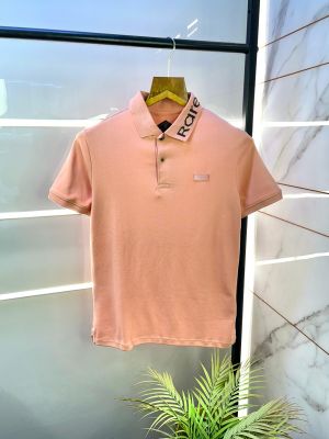 Rare Rabbit Pink Polo Premium Collar Neck T-shirt F2921-PI