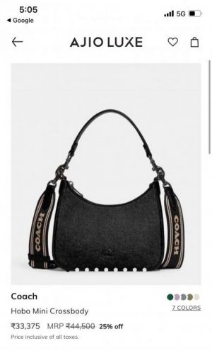 Coac_h Hobo Crossbody With Signature Canvas comes with 3 belts with box 698