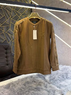 Calvin_Klein_Brown_Embossed_Logo_Sleeve_Patch_Look_Imported_Sweatshirt_(1891)