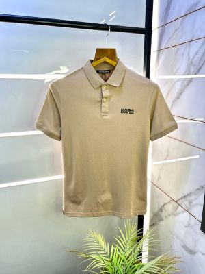 Michael_Kors Beige Polo Premium Collar Neck T-shirt F2991-BE