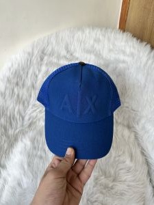 Armani_Exchange_All_Blue_Premium_Unisex_Trucker_Hat_With_Safety_Box