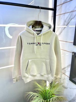 Tommy_Hilfiger Beige Embroidery Print Super Premium Hoodie F3260-BE