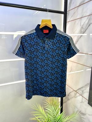 Hugo_Boss Navy Premium Collar Neck Polo T-shirt F3011-NY