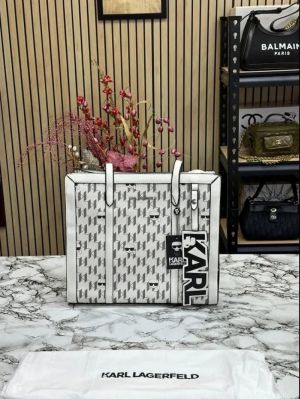 Karl Lagerfeld Womens Handbag With Dust Bag (White)