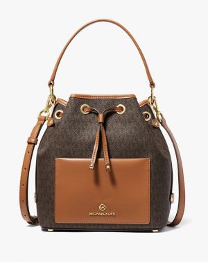 Mk maeve bucket bag with dust bag(100829-coffe-brown)