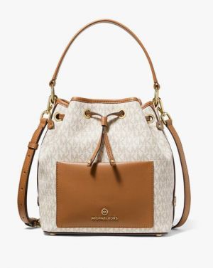 Mk maeve bucket bag with dust bag(100829-biege-brown)