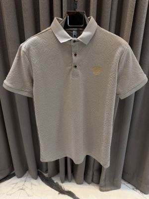 Versace Chest Logo Full Monogram Polo T-shirt 