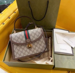 Gucci_ ophidia gg supreme top handel bag with Double Box premium quality 