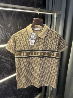Christian Dio r Monogram Imported Polo Tshirt (Beige)