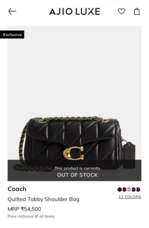 Coac_h Quilted tabby pillow shouder bag with box 645