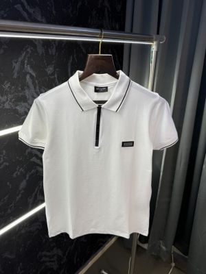 Balmai n Paris Designer Polo T-Shirt White - 241