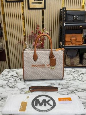 Michael_Kors Mirella Tote Bag With Dust Bag Including Card (Beige)
