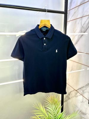 Ralph_Lauren Polo Navy Premium Collar Neck T-shirt F3012-NY