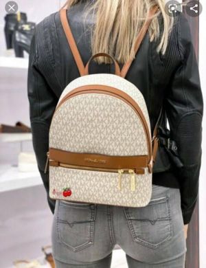 _Michael_kors kenly backpack with dust bag((908-biege-brown)
