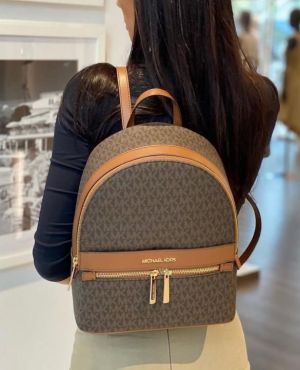 _Michael_kors kenly backpack with dust bag((908-coffe-brown)