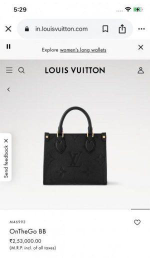 Louis_vuitton onthego BB mini size with double box 659