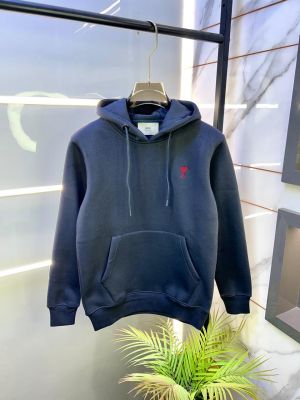 Ami Logo Imported Dark Grey Super Premium Hoodie F3282-DGY