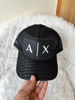 Armani_Exchange_Front_Logo_Black_Premium_Unisex_Cap_With_Safety_Box
