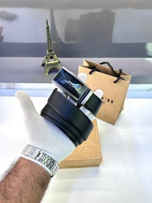 Coac_h Silver Auto Lock Belt Fa 155