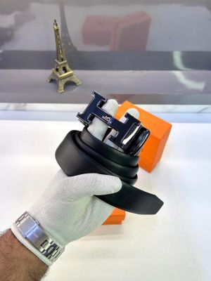 Herme_s Paris Full Black Auto Lock Belt Fa 159