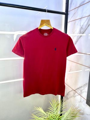 Ralph_Lauren Polo Maroon  Round Neck Premium T-shirt F2699-MA
