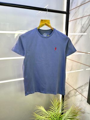 Ralph_Lauren Polo Blue Round Neck Premium T-shirt F2699-BU