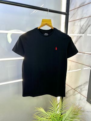 Ralph_Lauren Polo Black Round Neck Premium T-shirt F2699-BL