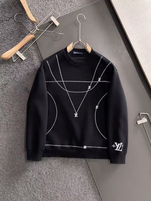 L-OUIS V-UITTON IMPORTED SWEATSHIRT STORE ARTICLE BLACK