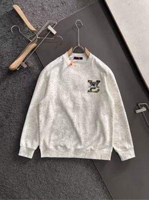 L-OUIS V-UITTON IMPORTED SWEATSHIRT STORE ARTICLE CREAM