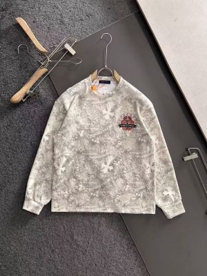 CHROME HEARTS IMPORTED SWEATSHIRT STORE ARTICLE CREAM AND GREY