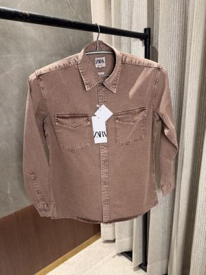Zar_a Dark Brown Denim Shirt Store Article