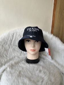 Prada_Milano_Navy_Blue_Nylon_Premium_Bucket_Hat_With_Safety_Box