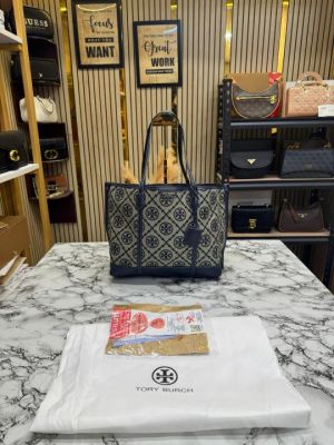 Tory_Burch_Jacquard_Signature_Tote_Bag_With_Dust_Bag_(Blue)