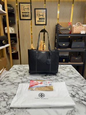 Tory_Burch_Jacquard_Signature_Tote_Bag_With_Dust_Bag_(Black)