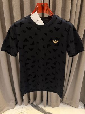 Arman_i Exchange Full Monogram Round Neck T-shirt Black 