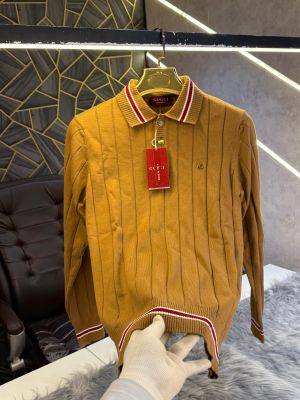 Gucci_khakhi_Metal_Logo_Knitted_Premium_Pull_Over_(1893)