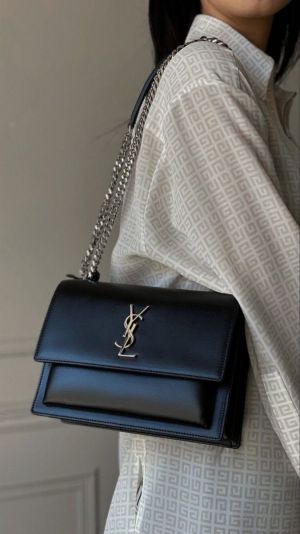  Ysl Sunset Black-Silver Plain Skin With Original DoubleBox Premium