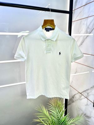 Ralph_Lauren Polo White Premium Collar Neck T-shirt F3012-WH